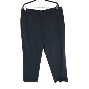 Brooks Brothers Brooksease Mens Dress Pants Slacks Cuffed Black 39x27